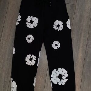 Denim Tears Black Cotton Sweatpants